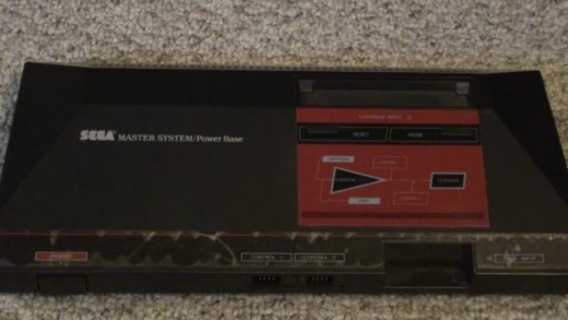 A top view of the Sega Master System console.