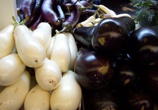 White and Purple Eggplant
