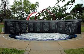 The Hurricane Camille Memorial.  It was damaged in Hurricane Katrina, but has been restored.