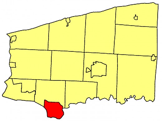 Map location of North Tonawanda in Niagara County