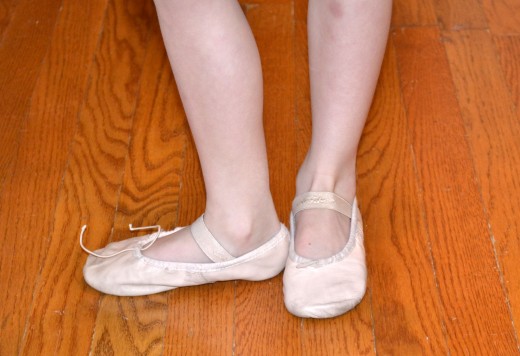 My daughter on her ballet floor