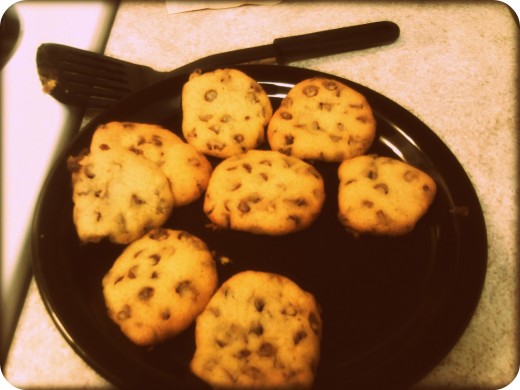 These are called Carob chip cookies, which I can only assume are far more delicious than regular chocolate chip cookies.