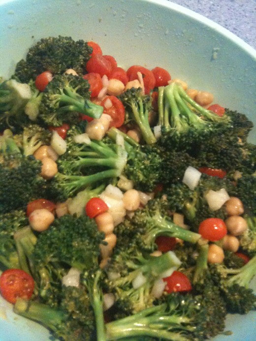 Broccoli and Chick Pea Salad