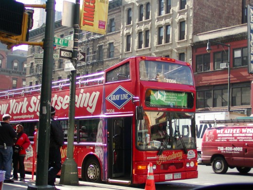 NYC sightseeing bus © Eric Heifetz
