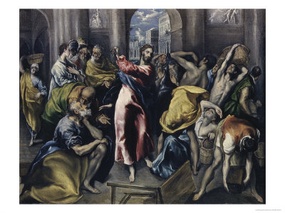 Christ Driving Moneychangers from the Temple, by El Greco