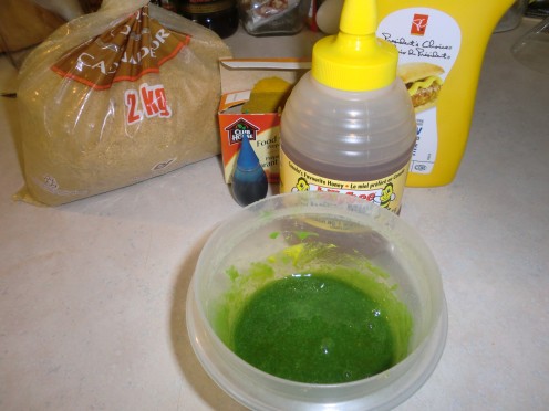 Green Honey Mustard Mix with Brown Sugar added!