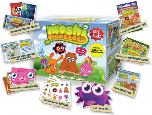 Moshi Monsters gift pack and contents