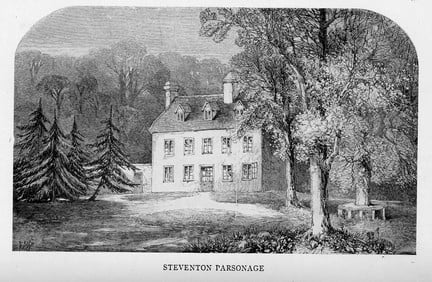 An engraving of the Austens' home at Steventon