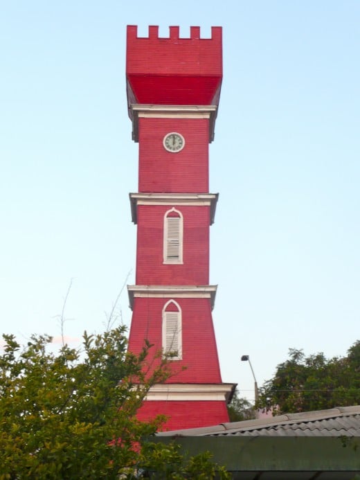 The tower was built in Germany and brought to Vicuna