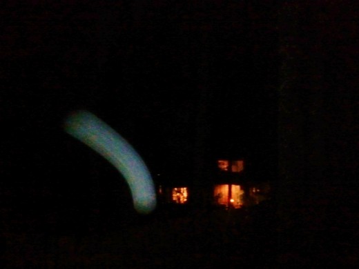 Some close up action as a called spirit orb moves in front of my cell phone lens.