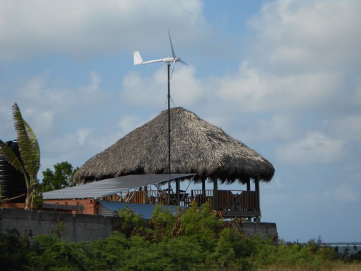 Chill Out Hut's Solar Panel and Wind Turbine System - Jamaica