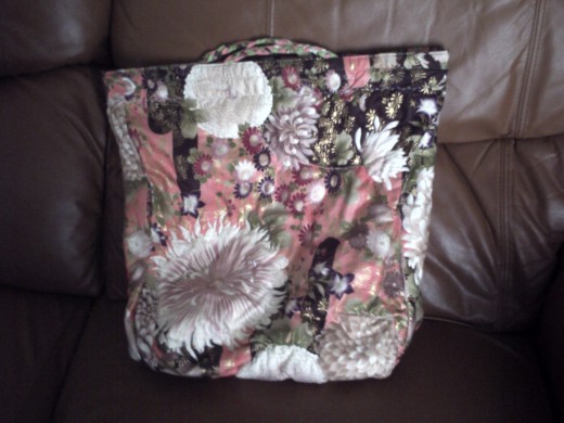 This is the finished bag on one side.