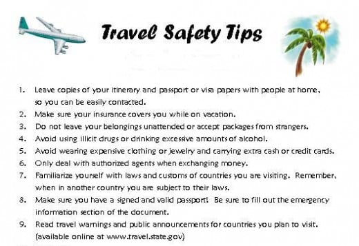 Travel Safety Tips