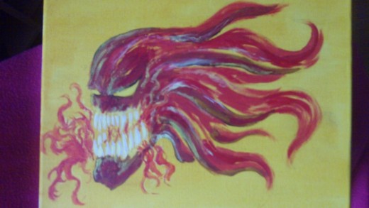 Painting with Acrylic paint the painting continues with no end in sight yet....By Wayne Tully.