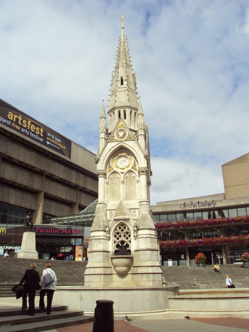 The Chamberlain Memorial, Chamberlain Square, Birmingham, England.