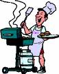 An animated barbecuer