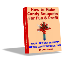 This book contains all the necessary information on how to create professional looking candy bouquets plus a lot of material on how to start a successful candy bouquet business