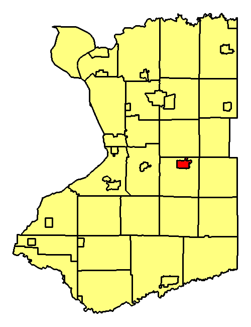 Map location of East Aurora, Erie County, New York