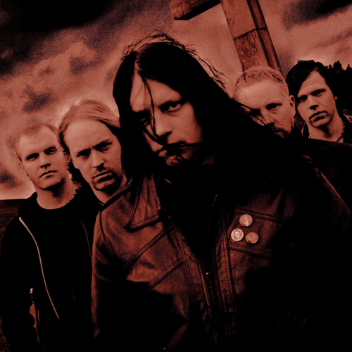 Katatonia with lead singer Jonas Renkse in the front
