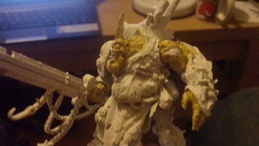 Then try and paint the other obvious skin areas with the same paint.