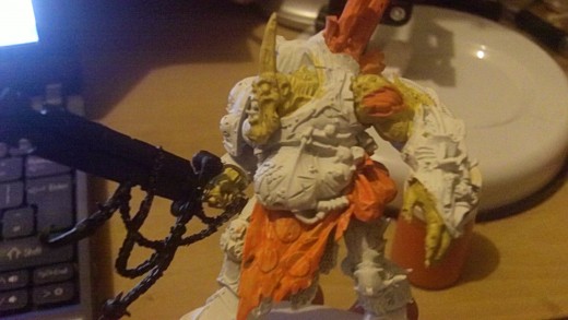Hobgoblin orange is used to paint the ragged tunic.