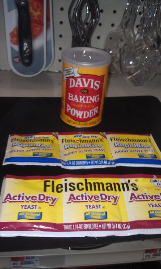 baking powder and active dry yeast