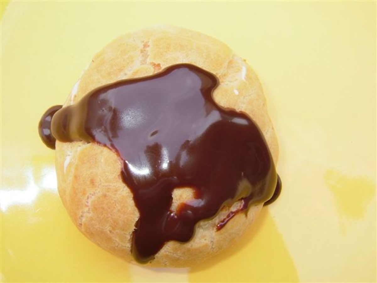 Hungarian Desserts - Chocolate Covered Cream Puffs (Indianers or Moor's Heads)