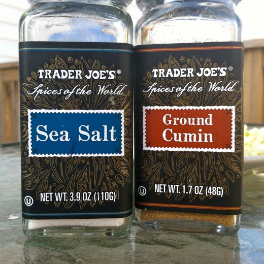 1 teaspoon sea salt; 1/4 teaspoon cumin