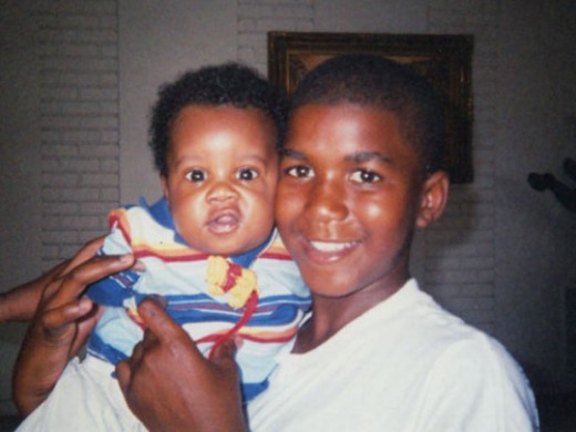 Trayvon Martin and a family memeber