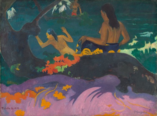 Fatata te Miti (By the Sea), oil on canvas, dated 1892, by Paul Gauguin (1848 - 1903), courtesy of the National Gallery of Art, Washington.