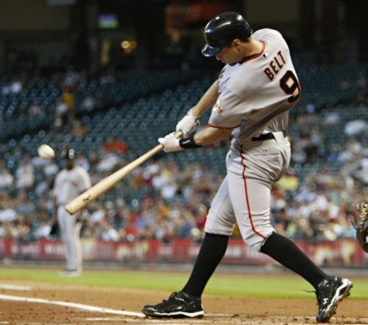 Brandon Belt hitting one out for the Giants