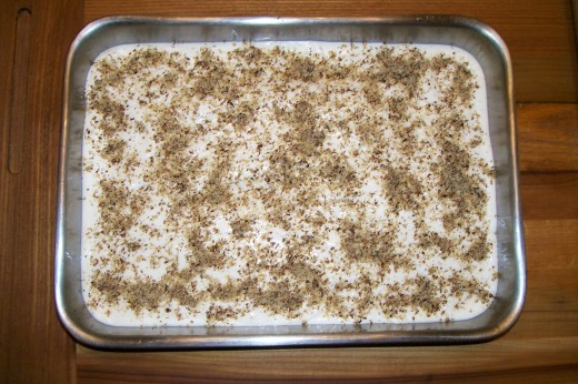Cheesecake with optional chopped walnuts.