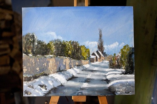 "Slaithe Road in Winter" by Kieron Williamson