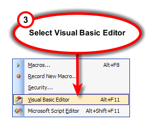 Figure 3. Visual Basic Editor