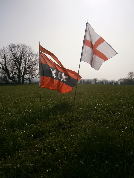 The weekend's colours: The Amsterdam Triple Crosses and the St George.