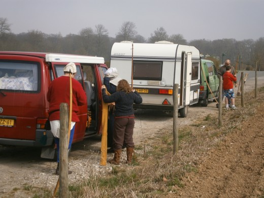 Prepping Agincourt. This is the Archer's Road, most often associated with the second English position. The more likely place is half a mile away.