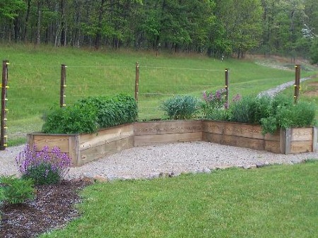 Cedar Planks Make attractive and functional raised beds.