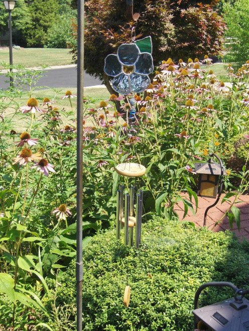 Stained Glass Flower Wind Chimes
