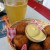 Beer and bitteballen at the Pacific Parc restaurant Beer and bitteballen at the Pacific Parc restaurant