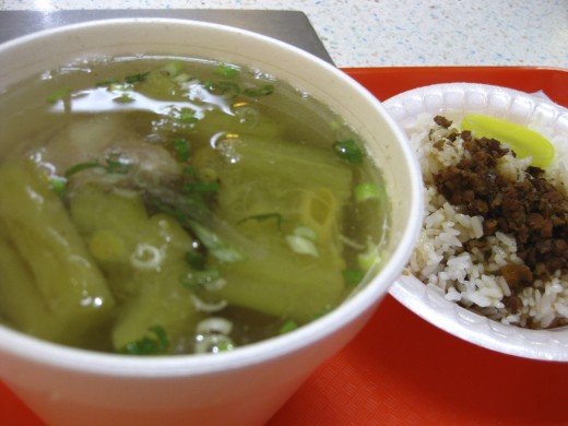 Bitter melon and pork soup 