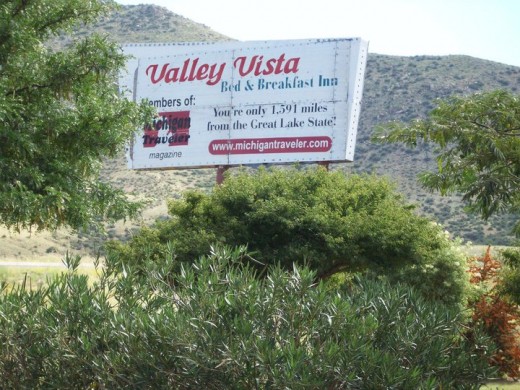 Sign for Valley Vista Bed and Breakfast