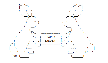 bunny text art copy and paste