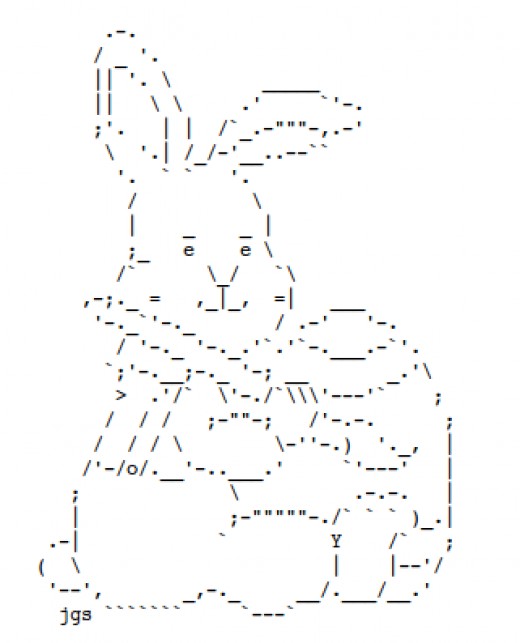 Easter Bunnies and Chocolate Rabbits in ASCII Text Art | HubPages