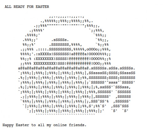 Easter Baskets, Easter Eggs and Easter Chicks in ASCII Text Art | HubPages