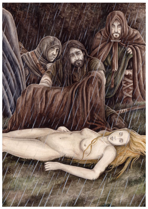 Turin finds Nienor. Prime Time Tabloid materials in Middle Earth.
