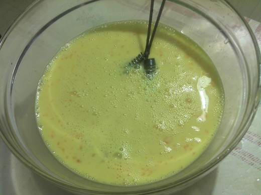 Lovely yellow egg mixture