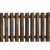 Rounded-pickets fencing panel Rounded-pickets fencing panel