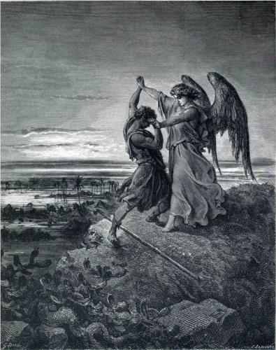"Jacob Wrestling the Angel," by Gustave Dore (1855) . 