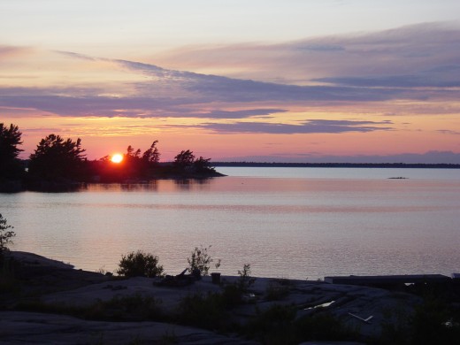 Sunset on Georgian Bay, Ontario, Canada