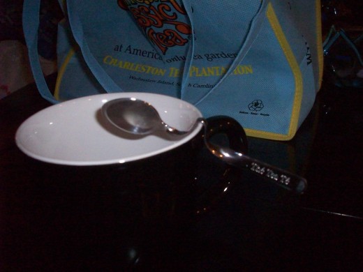 Tea spoon in use.